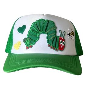 Green Caterpillar Adult Trucker Hat